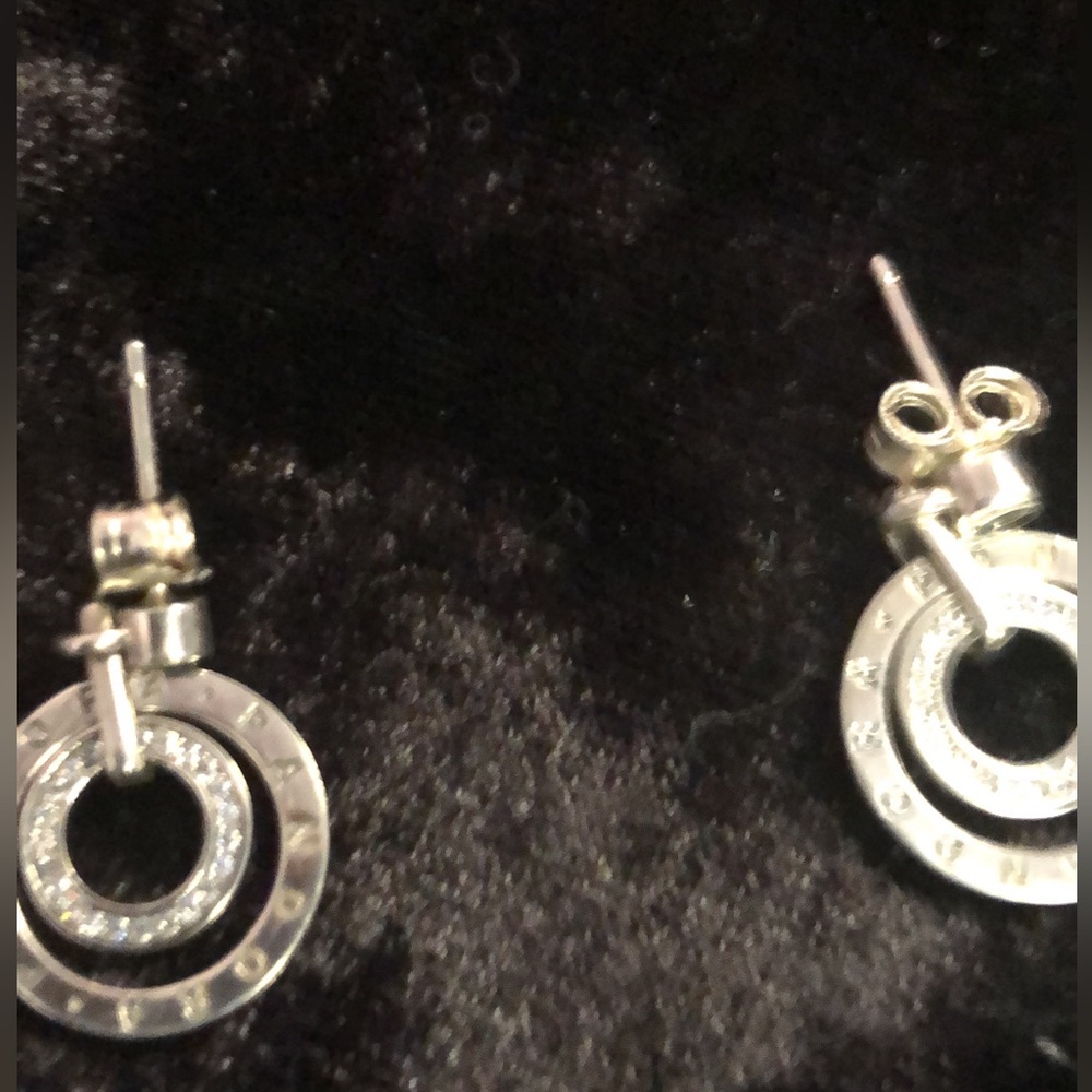 - Pandora Logo dangle earrings